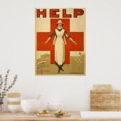 Red Cross Field Nurse Poster Reading HELP (Cuisine)