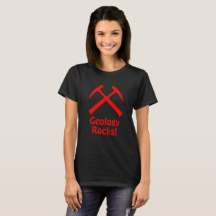 Red Crossed Rock Hammers T-Shirt w/Text