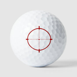 Red Crosshair Target Button Golfballen
