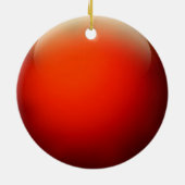 Red Crystal Ball Keramisch Ornament (Achterkant)
