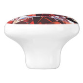 Red Crystal Diamond Patter Keramische Knop (Zijkant)