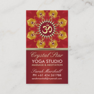 Red Crystal Star Yoga Studio Carte de visite
