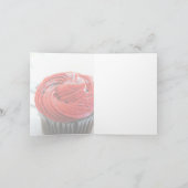 Red Cupcake photo Bonne carte d'anniversaire (Intérieur)