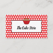 Red Cupcake & Polka Dot, Cake Maker, Cake Store Visitekaartje (Voorkant)