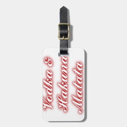 Red Cupcakes Vodka Hakuna Matata FUNNY. Bagagelabel (Voorkant verticaal)