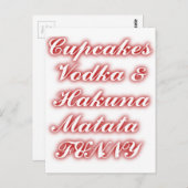 Red Cupcakes Vodka Hakuna Matata FUNNY. Briefkaart (Voorkant / Achterkant)