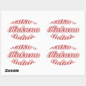 Red Cupcakes Vodka Hakuna Matata FUNNY. Ovale Sticker (Vel)