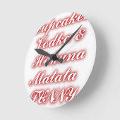 Red Cupcakes Vodka Hakuna Matata FUNNY. Ronde Klok (Hoek)