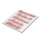 Red Cupcakes Vodka Hakuna Matata FUNNY. Tegeltje (Zijkant)