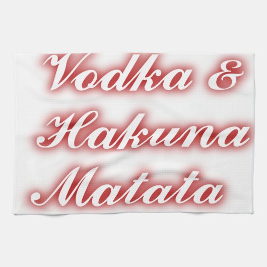 Red Cupcakes Vodka Hakuna Matata FUNNY. Theedoek (Horizontaal)
