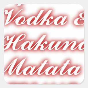 Red Cupcakes Vodka Hakuna Matata FUNNY. Vierkante Sticker