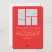 Red Cursive Colorful Merry Flourish Photo Feestdagenkaart (Achterkant)