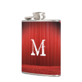 Red Curtain Theater Monogram Whiskey Flask Heupfles (Links)