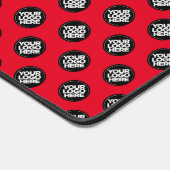 Red Custom Business Logo Pattern Bureaumat (Hoek)