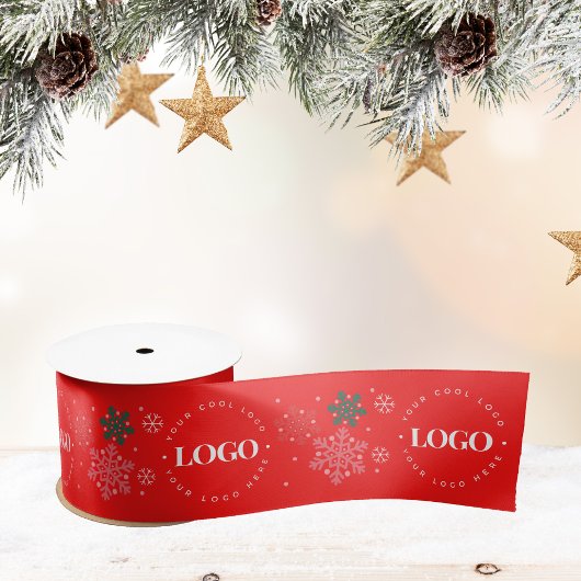 Red Custom Business Logo & Snowflake Kerstmis Lint