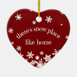 Red Custom City Snowflake Home-keramische versieri Keramisch Ornament