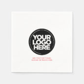 Red | Custom Logo and Text Corporate Party Servet (Voorkant)