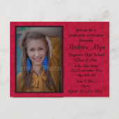 Red Custom Photo Graduation Celebration Invitation (Devant)