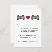 Red Cute Gamer Response Kaart (Voorkant / Achterkant)