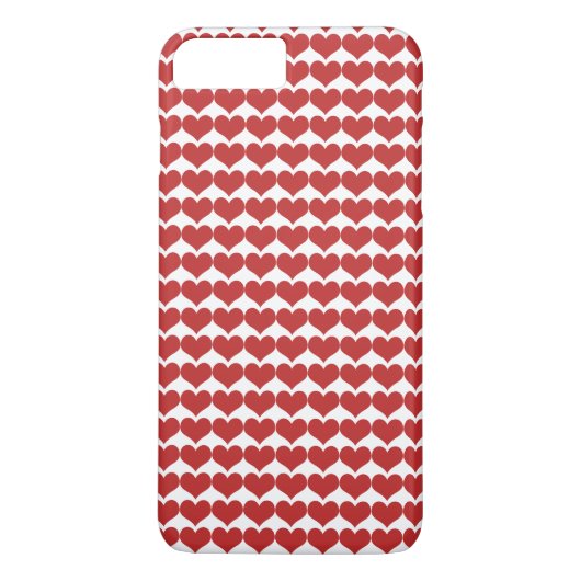 Red Cute Hearts Motif BT iPhone 7 Plus Coque (Dos)