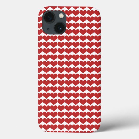 Red Cute Hearts Pattern BT iPad Mini Case (Achterkant)