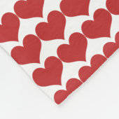 Red Cute Hearts Pattern Fleece Blanket (Hoek)