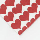 Red Cute Hearts Pattern Fleece Blanket Deken (Hoek)