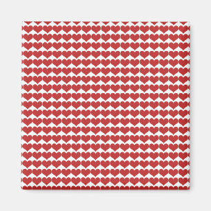 Red Cute Hearts Pattern Magnet Magneet
