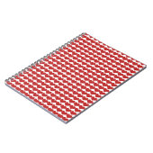 Red Cute Hearts Pattern Notitieboek (Linkerzijde)