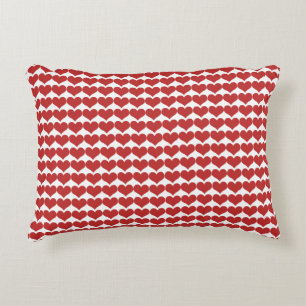 Red Cute Hearts Pattern Pillow Decoratief Kussen
