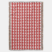 Red Cute Hearts Pattern Throw Blanket Deken (Voorkant Verticaal)