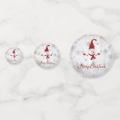 Red Cute Snowman Table Confetti (Devant)