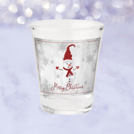 Red Cute Snowman Verre de tir