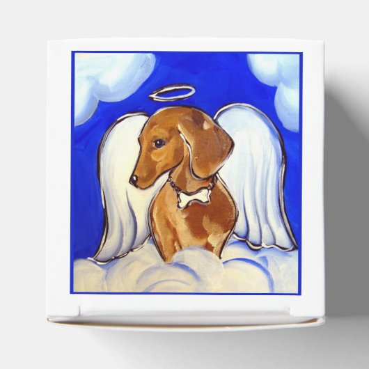 Red Dachshund Angel Bedankdoosjes (Bovenkant)