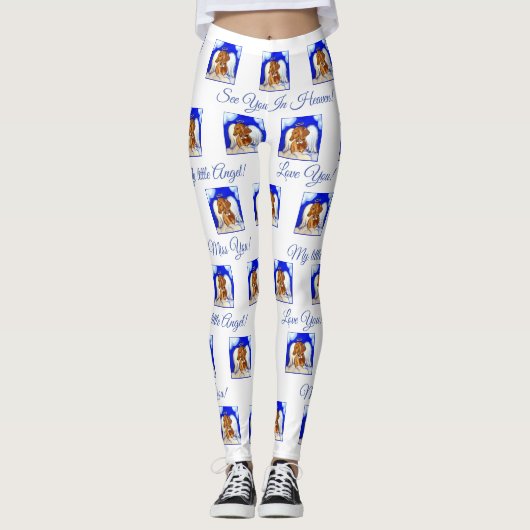 Red Dachshund ANGEL Leggings (Voorkant)