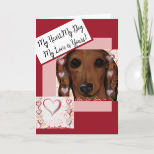 Red Dachshund Bedankkaart