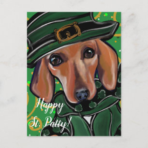 RED DACHSHUND BRIEFKAART