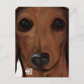 RED DACHSHUND BRIEFKAART (Voorkant)