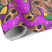 RED DACHSHUND CADEAUPAPIER (Rol Hoek)