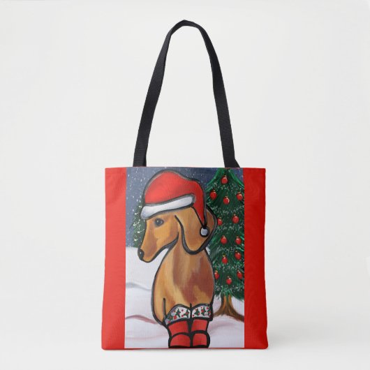 Red Dachshund Draagtas (Voorkant)