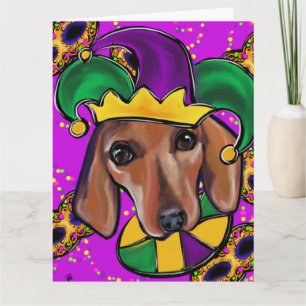 RED DACHSHUND KAART