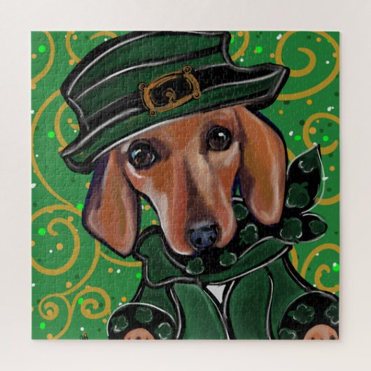 RED DACHSHUND LEGPUZZEL (Verticaal)