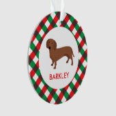 Red Dachshund Ornament (voorkant)