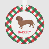 Red Dachshund Ornament (voorkant)