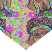 RED DACHSHUND TAFELKLEED (Gekanteld)