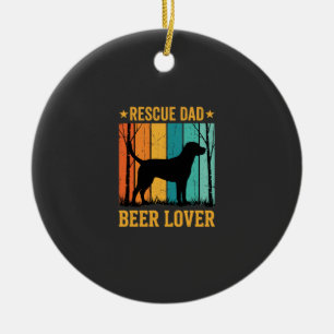 Red Dad Bierliefhebber Vintage Hond Keramisch Ornament