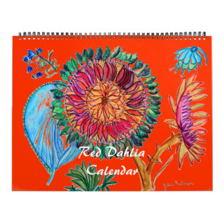 Red Dahlia Calendar 2 Kalender