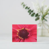 Red Dahlia Close-up Visitekaartje (Staand voorkant)