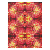 Red Dahlia Flower Abstract Natuur Pattern Tafelkleed (Voorkant)