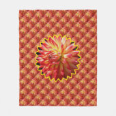 Red Dahlia Flower Nature Pattern  Fleece Deken (Voorkant)